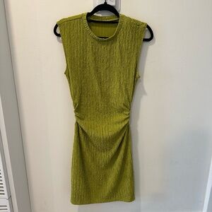 AMAZON GREEN RUCHED TANK DRESS